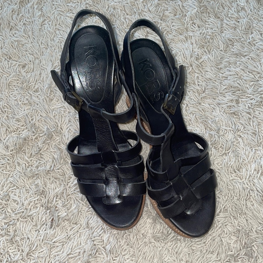 Kors Brown & Black Wedges ✨